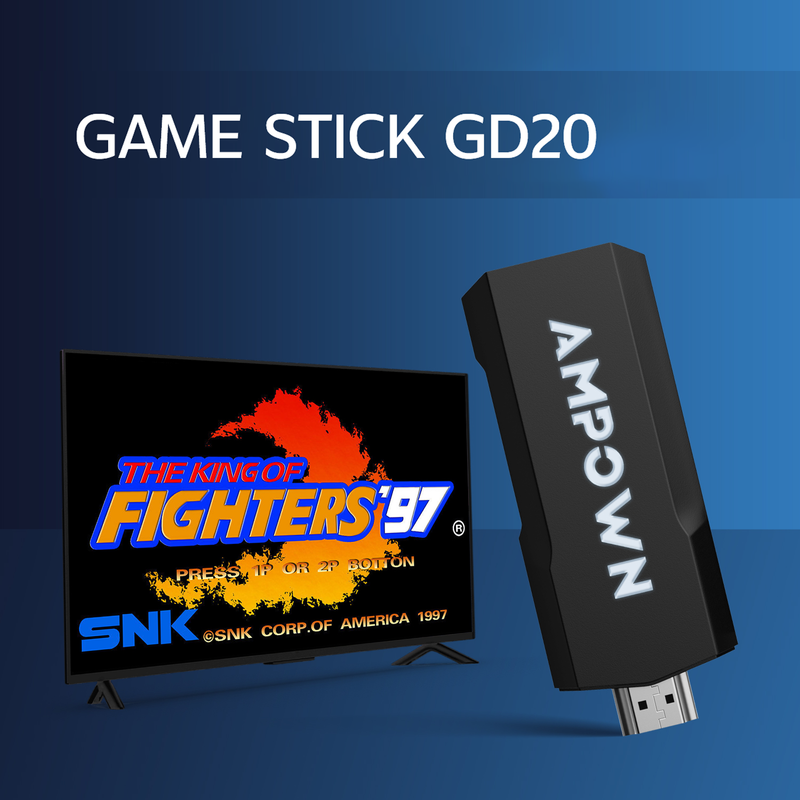 Game Stick Retro AMPOWN GD20 128GB 2 Controles Sem Fio