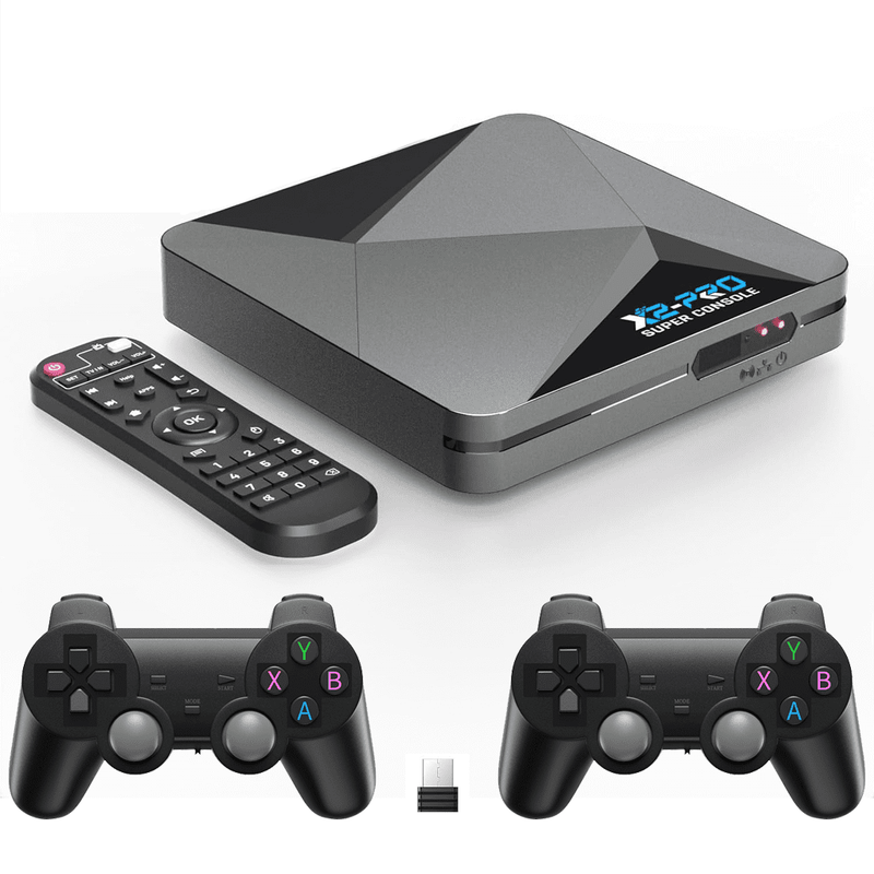 Super Console & TV Box X2 Pro 256GB 50 Mil Jogos Retro 2 Controles Sem Fio