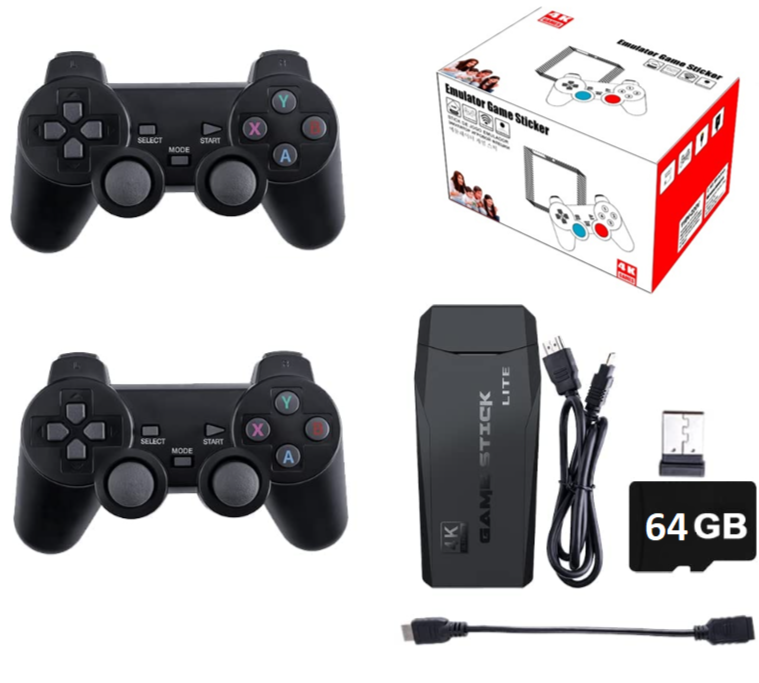 Game Stick Retro Lite 64GB 15 Mil Jogos 2 Controles Sem Fio