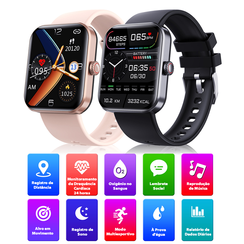 Smartwatch F57L Touch Screen Tela 1.91"